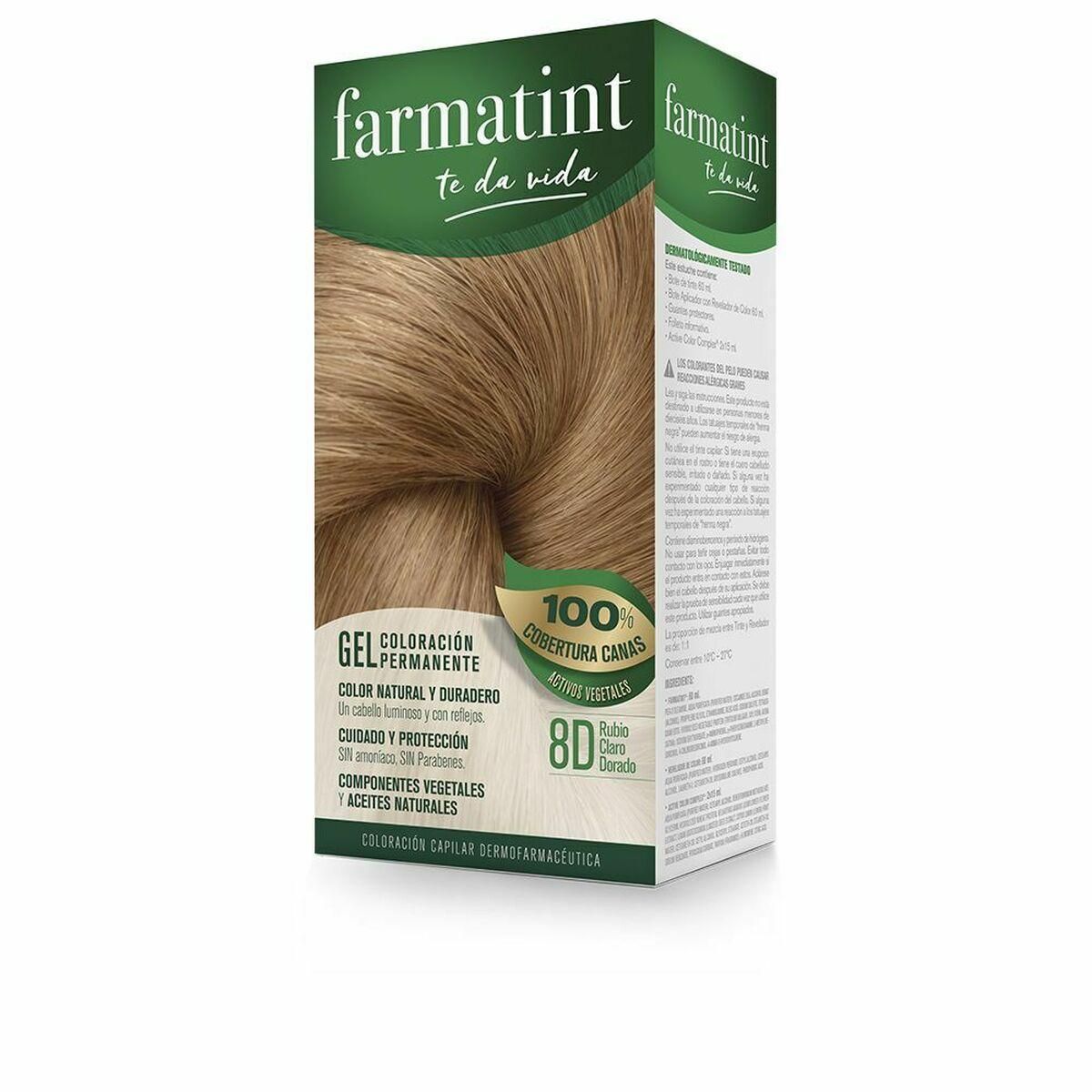 Permanent Farve Farmatint 8d-Rubio Claro Dorado Gel