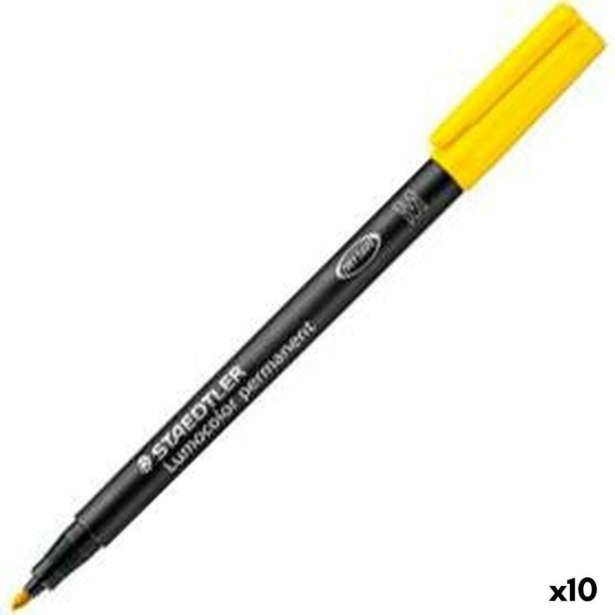 Sprittusch Staedtler Lumocolor 317 M Gul 10 Dele (10 enheder)