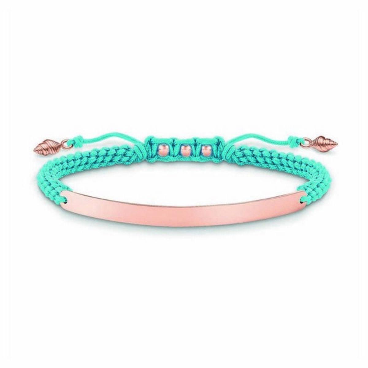 Armbånd til kvinder Thomas Sabo LBA0062-597-1 Blå Rosenguld Sølv 14,5-21 cm