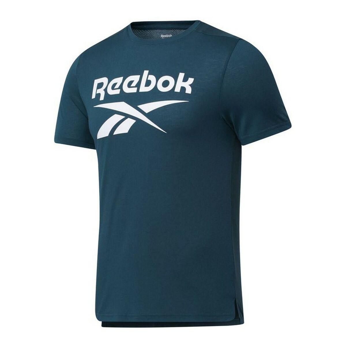 Kortærmet T-shirt til Mænd Reebok Workout Ready Supremium Cyan S