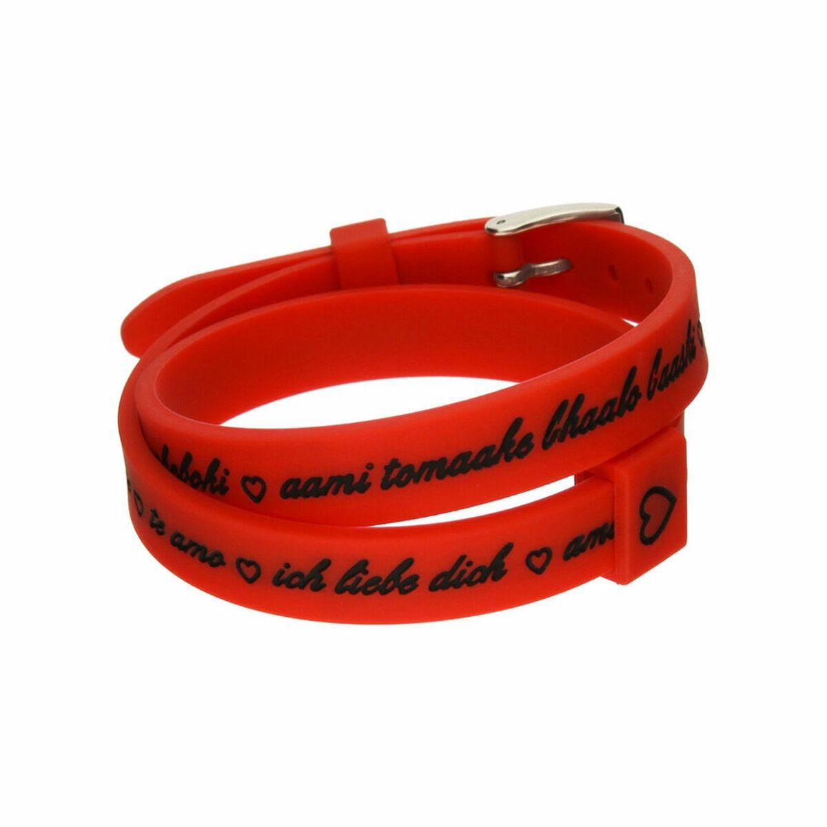 Armbånd til kvinder il mezzometro I LOVE YOU SILVER - SILICONE BRACELET