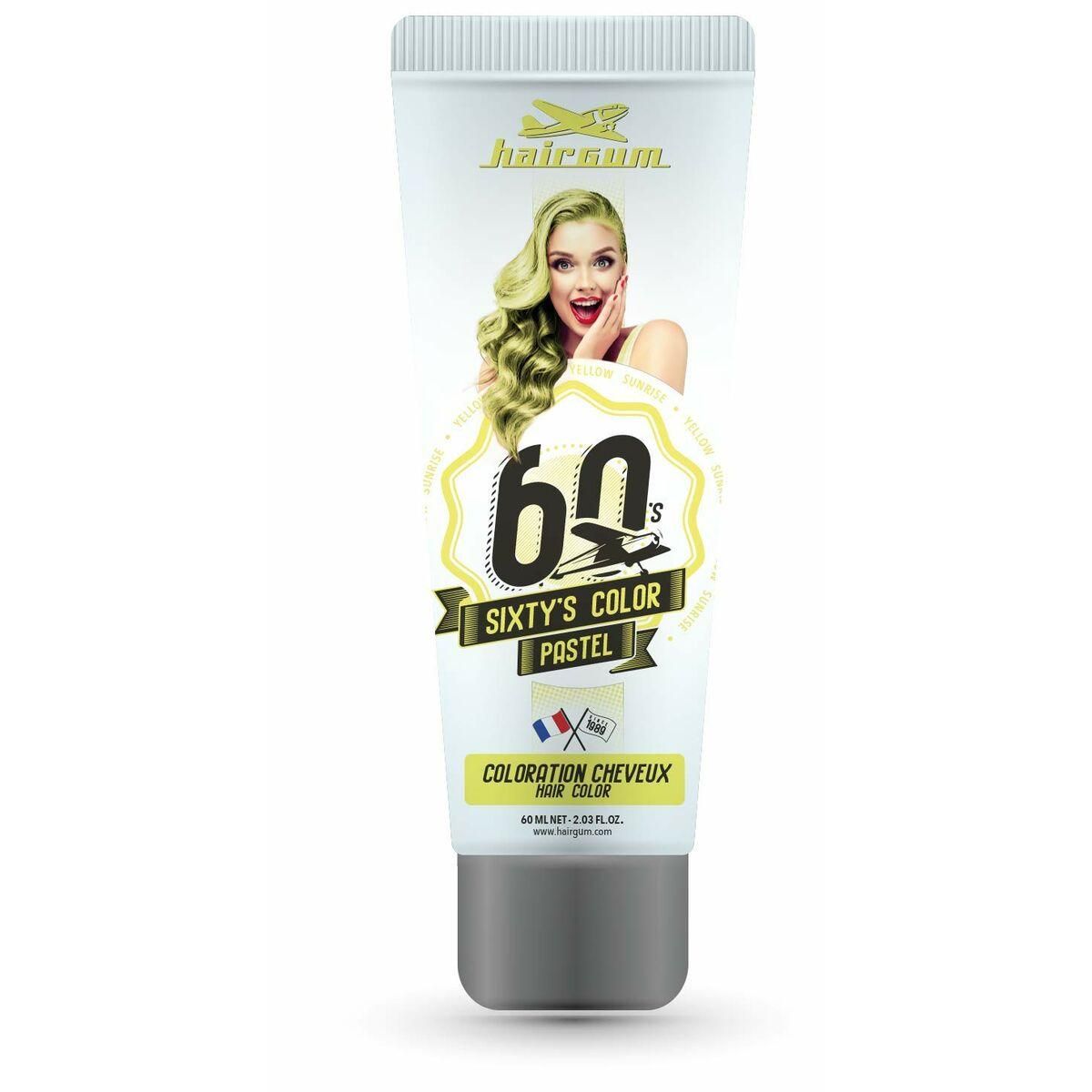 Semi-permanent Farve Hairgum Sixty's Color Yellow Sunrise (60 ml)