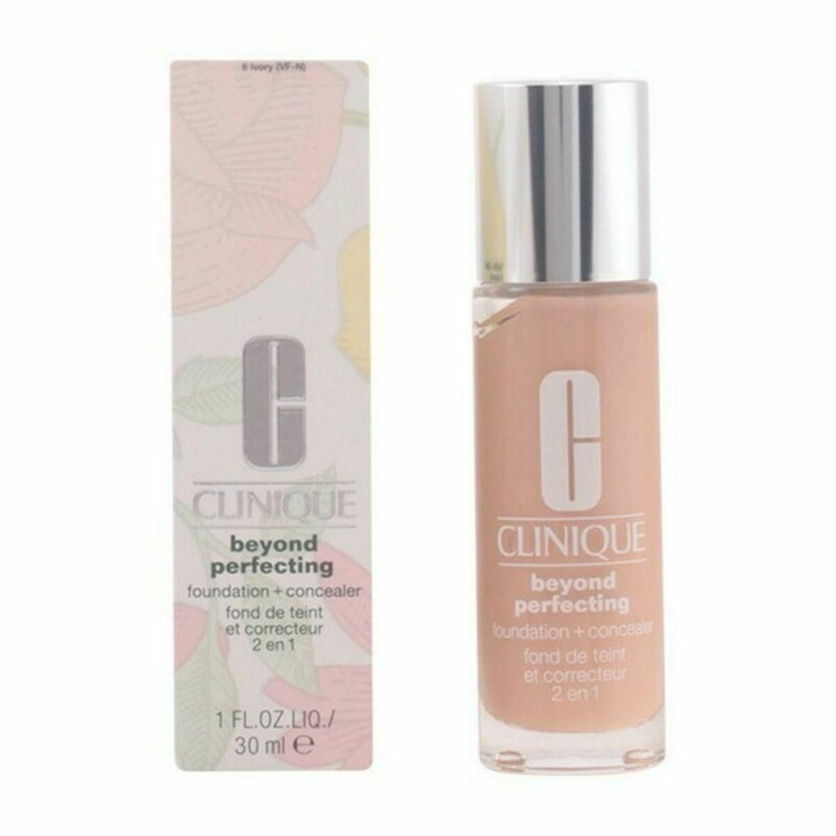 Flydende makeup foundation Clinique Beyond Perfecting 02-alabaster 2-i-1 (30 ml)