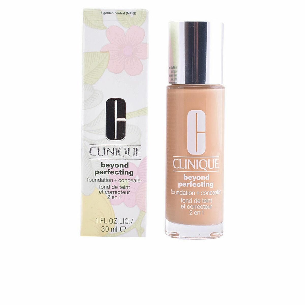 Flydende makeup foundation Clinique Beyond Perfecting 8-golden neutral 2-i-1 (30 ml)