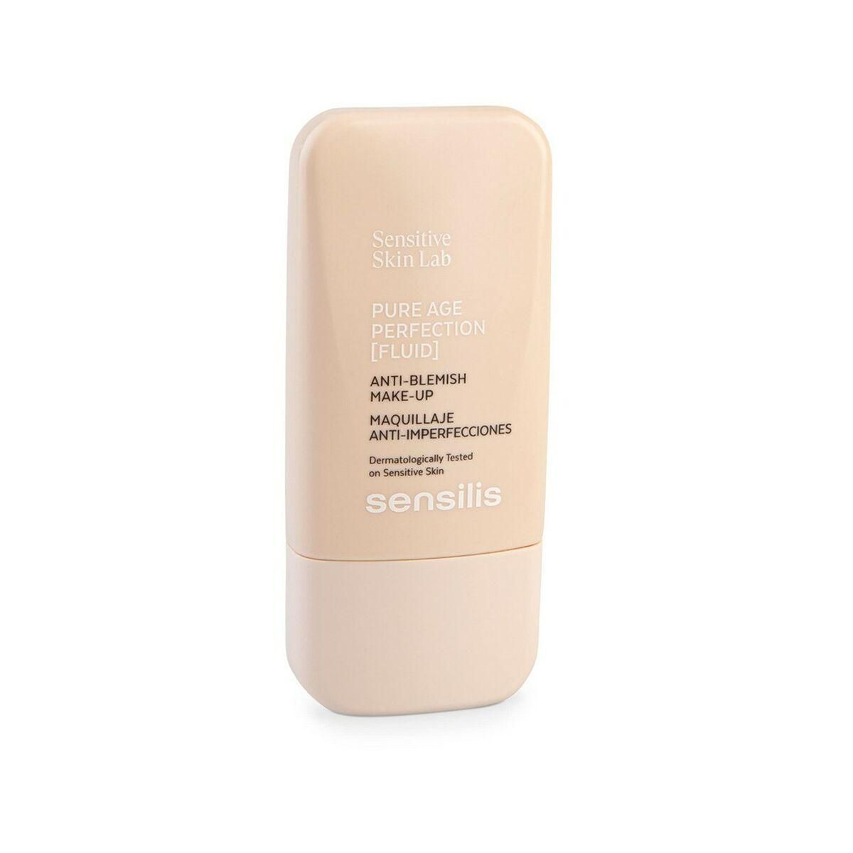 Cremet Make Up Foundation Sensilis Pure Age Perfection 04-pêche Behandling mod ufuldkommenheder (30 ml)