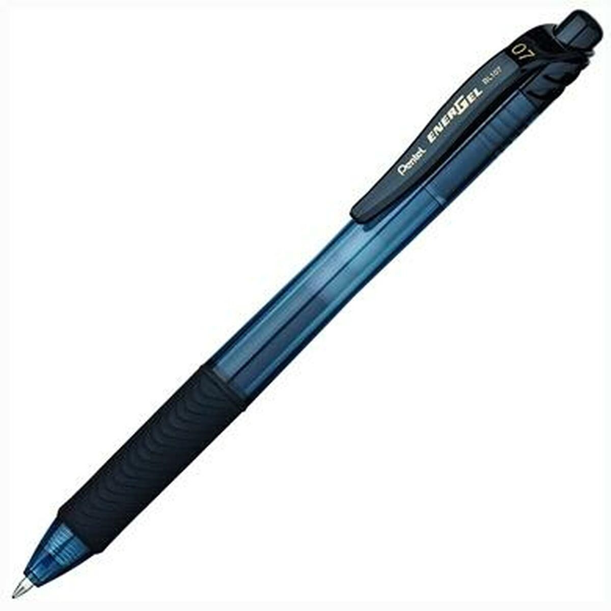 Kuglepen Pentel EnerGel Sort 0,7 mm (12 Dele)