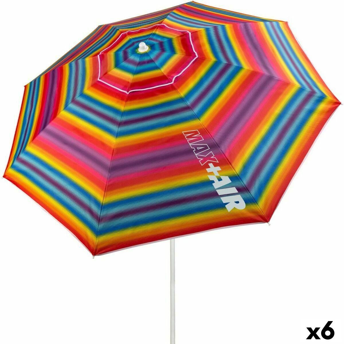 Parasol Aktive Multifarvet Oxford Stål Oxford-stof 220 x 207 x 220 cm (6 enheder)