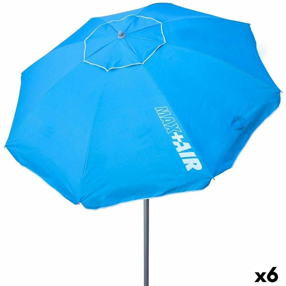 Parasol Aktive Blå Aluminium Stål 220 x 207,5 x 220 cm (6 enheder)