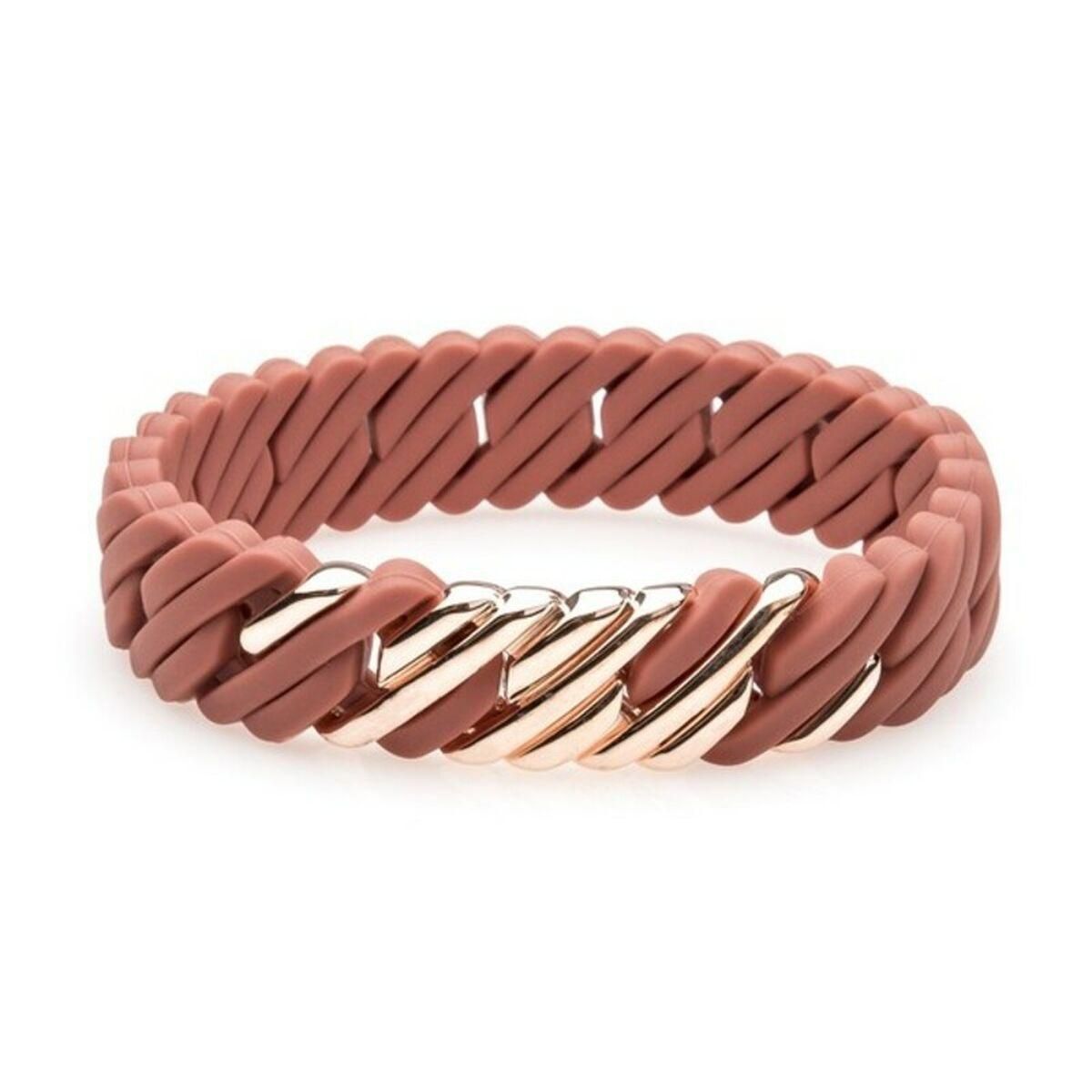 Armbånd til kvinder TheRubz Silikone Rustfrit stål Stål/Silikone Pink 15 mm x 18 cm