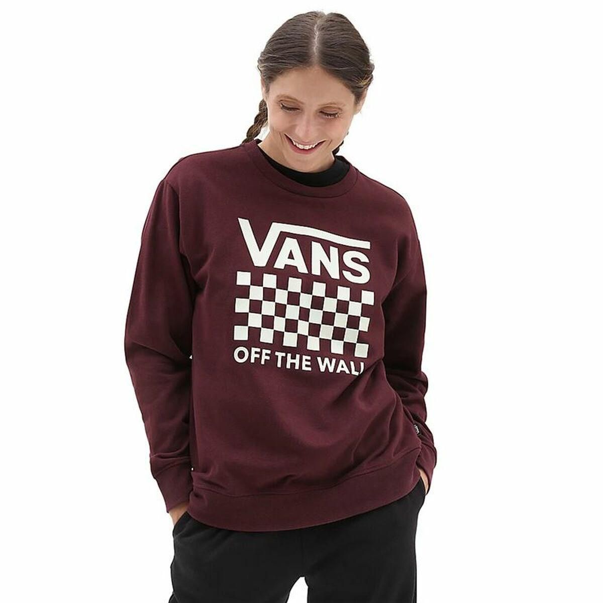 Sweaters uden Hætte til Kvinder Vans Lock Box Crew-B Rødbrun M