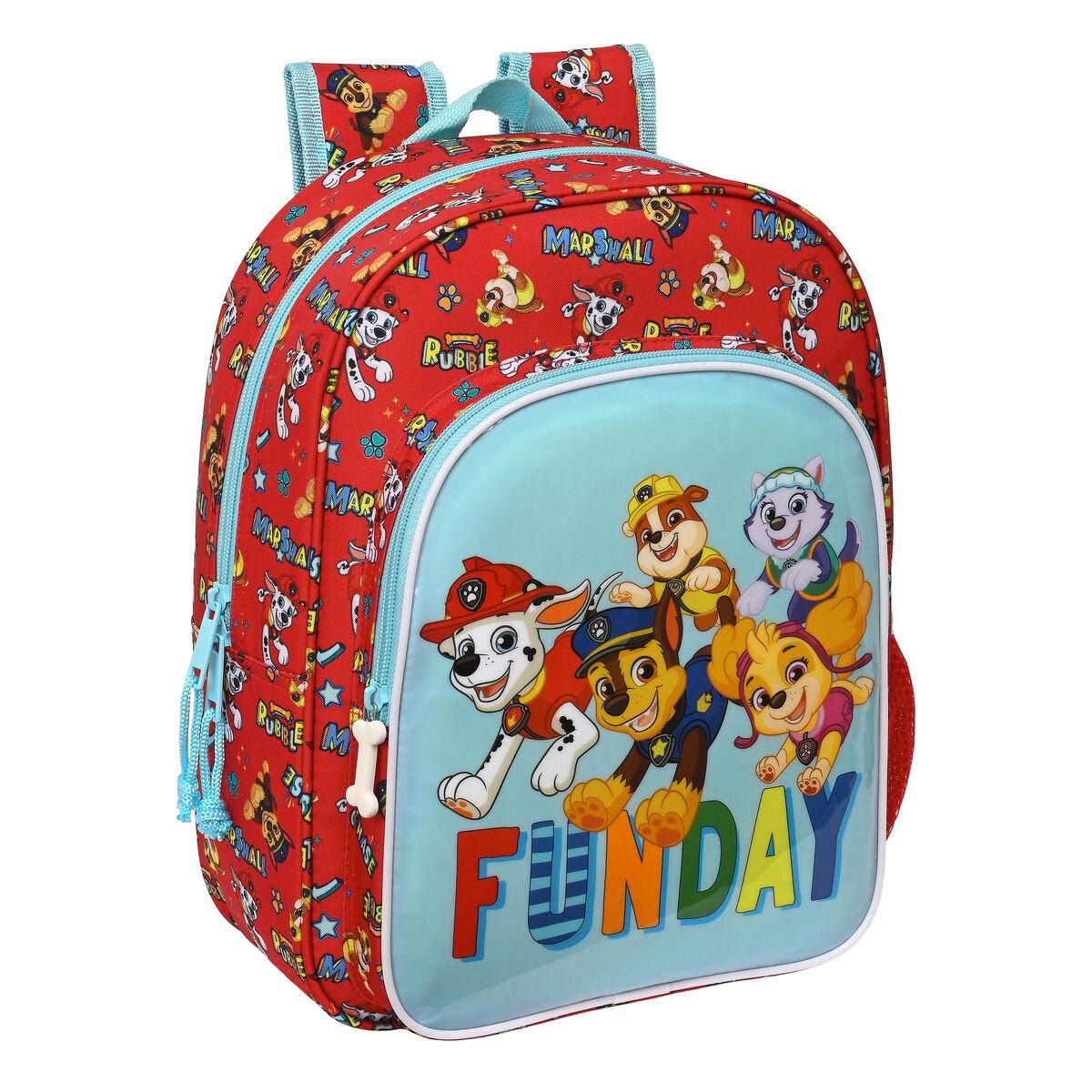 Børnetaske The Paw Patrol Funday Rød Lyseblå (26 x 34 x 11 cm)