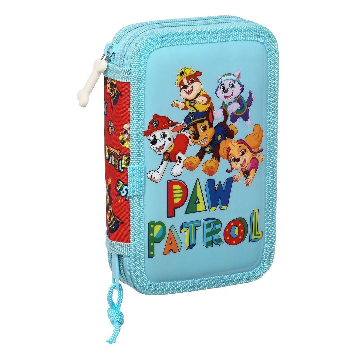 Penalhus med Tilbehør The Paw Patrol Funday Blå Rød 12.5 x 19.5 x 4 cm (28 Dele)