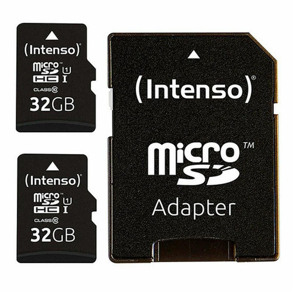 Mikro-SD-hukommelseskort med adapter INTENSO 32 GB x 2