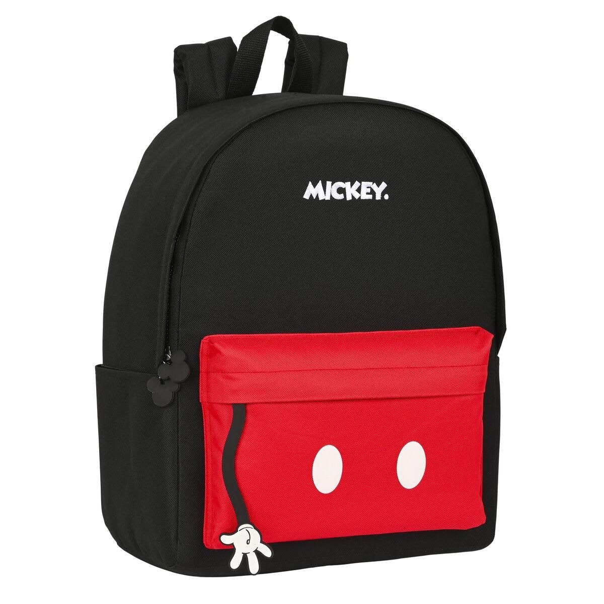 Laptop rygsæk Mickey Mouse Clubhouse mickey mouse Rød Sort (31 x 40 x 16 cm)