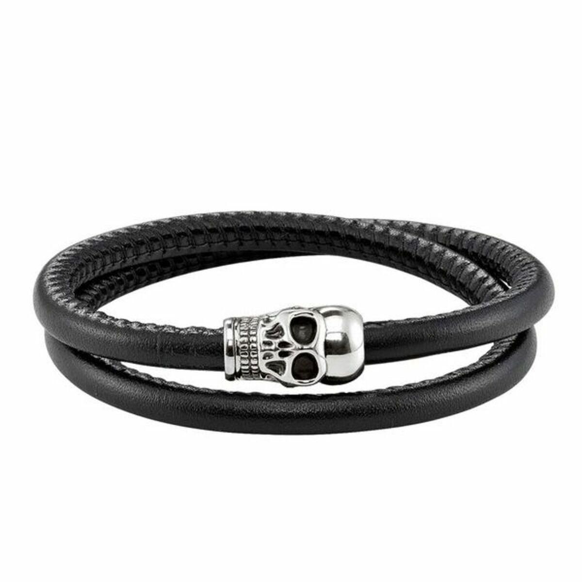 Unisex armbånd Thomas Sabo UB0010-825-11 Sølvfarvet Sort 15 cm 15 cm