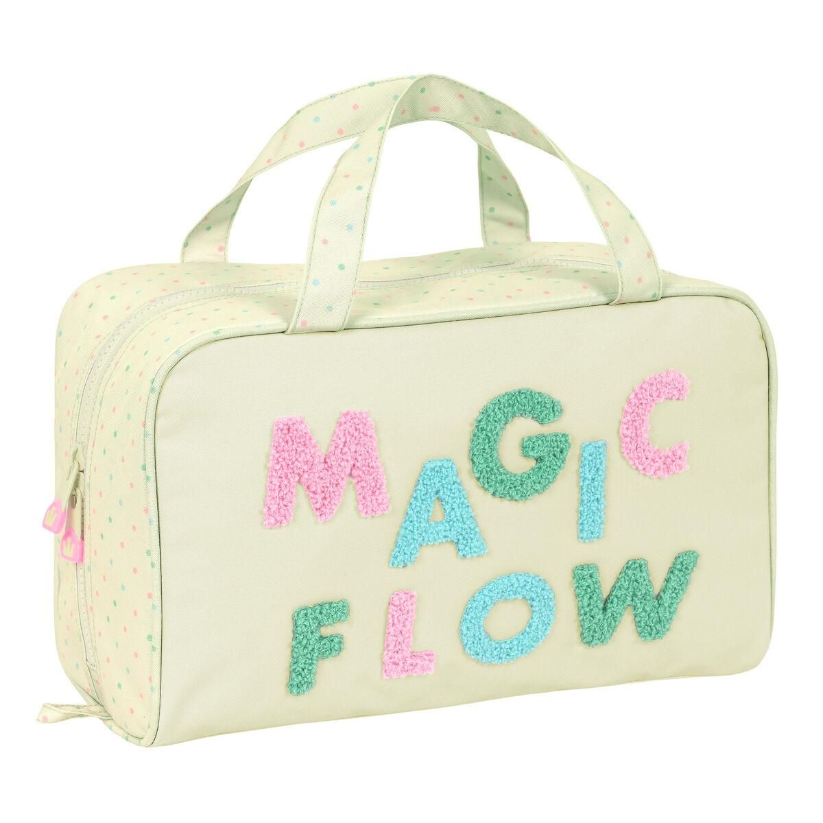 Skoletoilettaske Glow Lab Magic flow Beige 31 x 14 x 19 cm