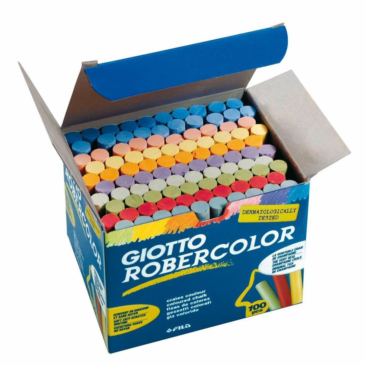 Kridt Giotto Robercolor Multifarvet (100 Dele) Anti-støv 100 Dele