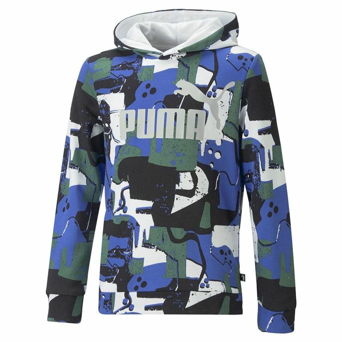 Sweatshirt til Børn Puma Essentials+ Street Art Aop Blå 13-14 år