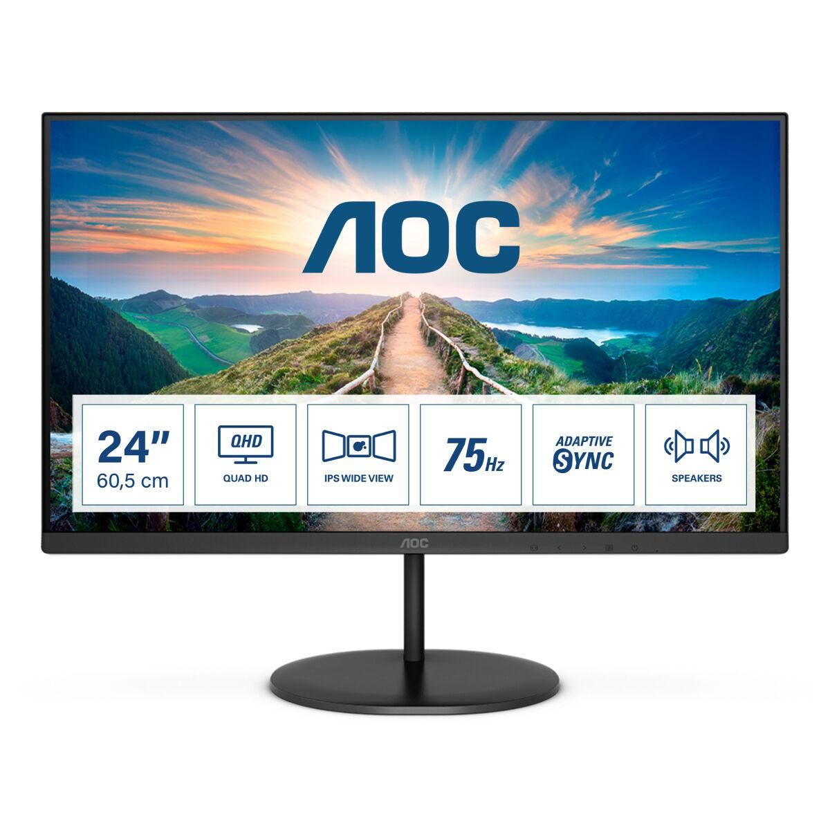 Skærm AOC Q24V4EA IPS LED 23,8" LCD Flicker free