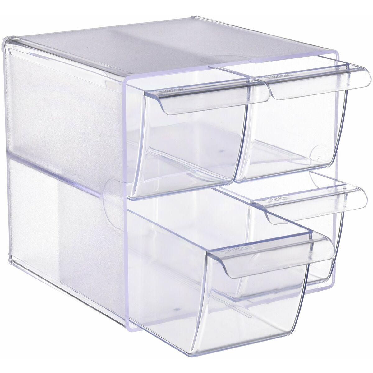 Multifunktionel organizer Archivo 2000 Gennemsigtig 19 x 15 x 15 cm