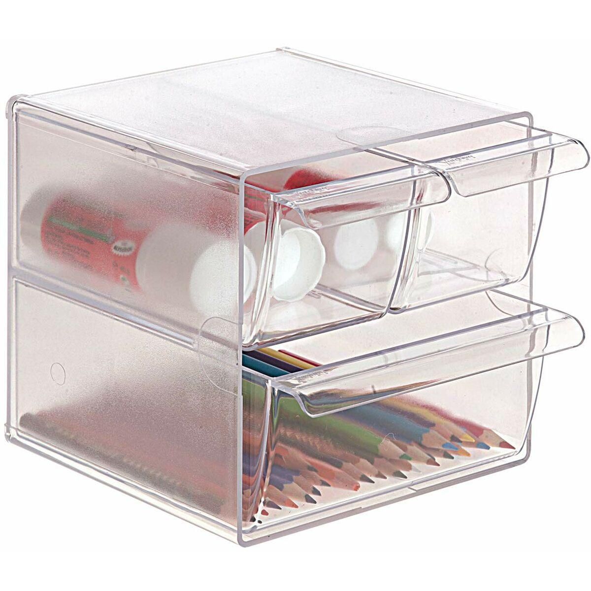 Multifunktionel organizer Archivo 2000 Gennemsigtig 19 x 15 x 15 cm