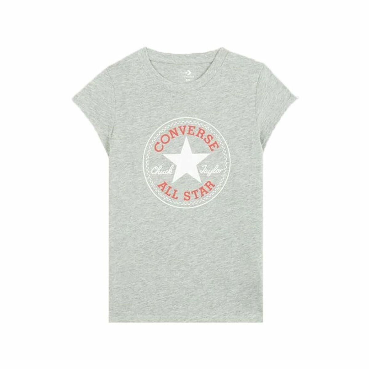 Børne Kortærmet T-shirt Converse Timeless Chuck Patch Mørkegrå 2-3 år