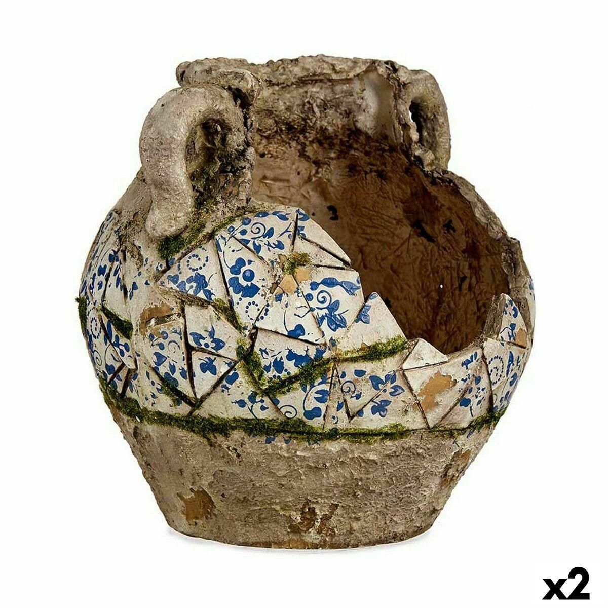 Dekorativ havefigur Vase Polyesterharpisk 28,5 x 28 x 28,5 cm (2 enheder)