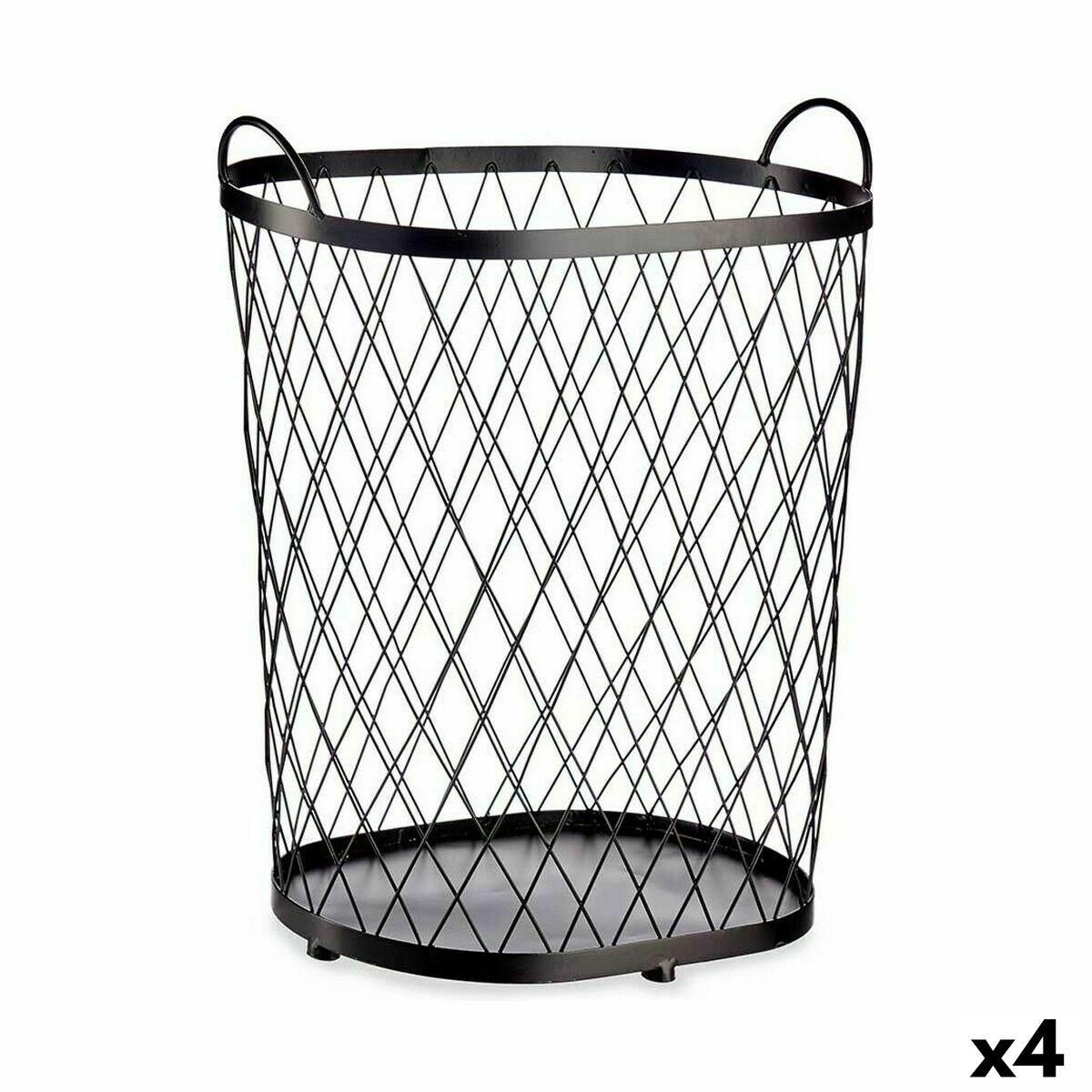 Kurv Sort Metal 40 L 31 x 54,7 x 46,5 cm (4 enheder)