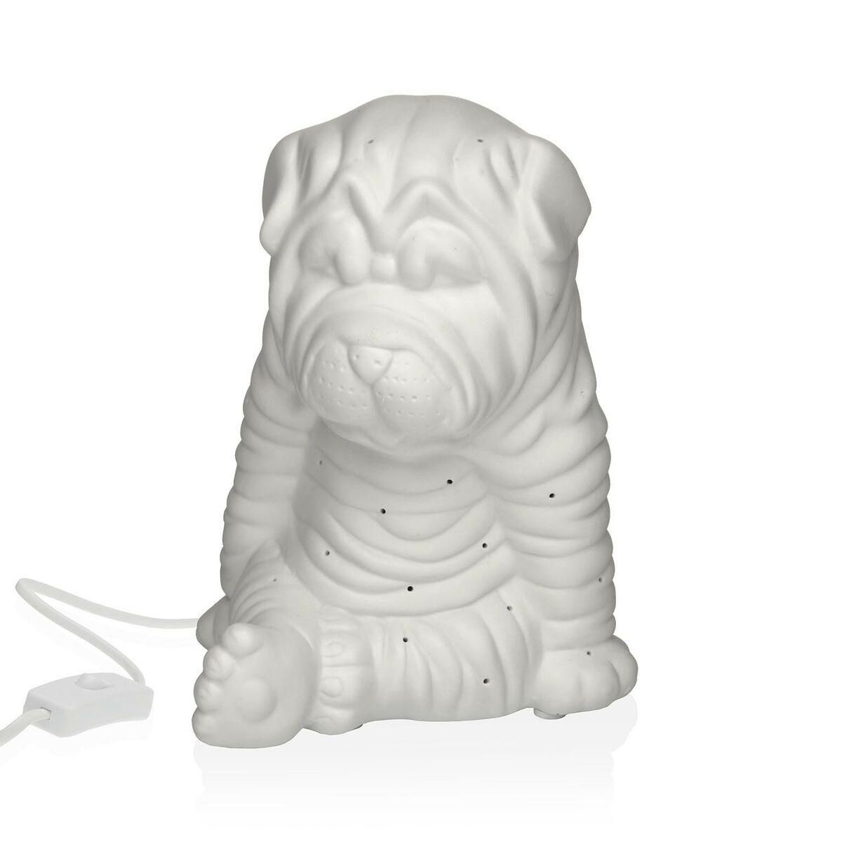 Bordlampe Versa Hund Porcelæn (17,1 x 19,6 x 15 cm)