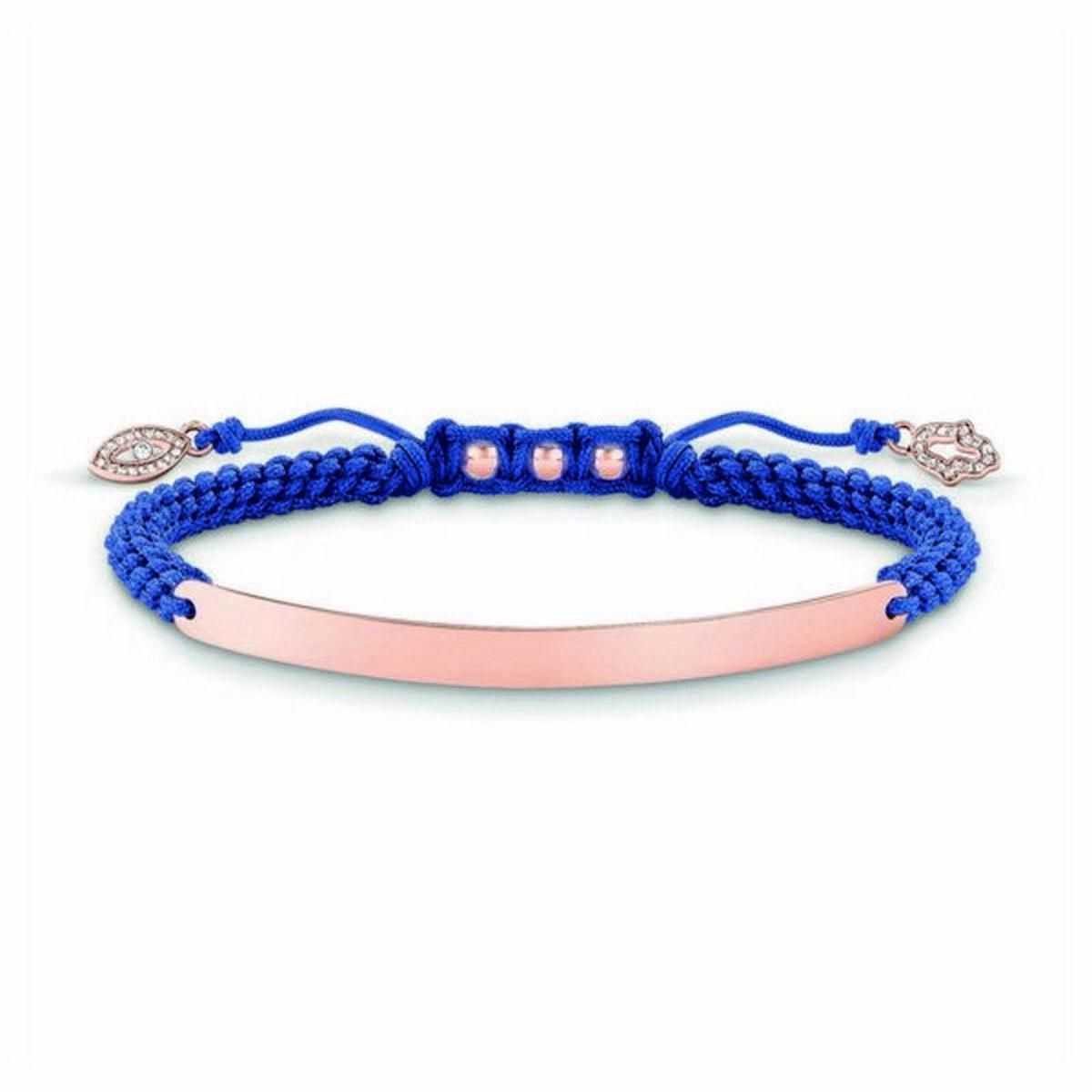 Armbånd til kvinder Thomas Sabo LBA0068-898-1 Blå Rosenguld Sølv 12-19 cm