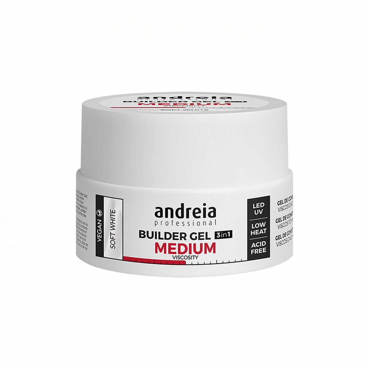 Gel-neglelak Medium Viscosity Andreia Professional Builder Hvid (22 g)