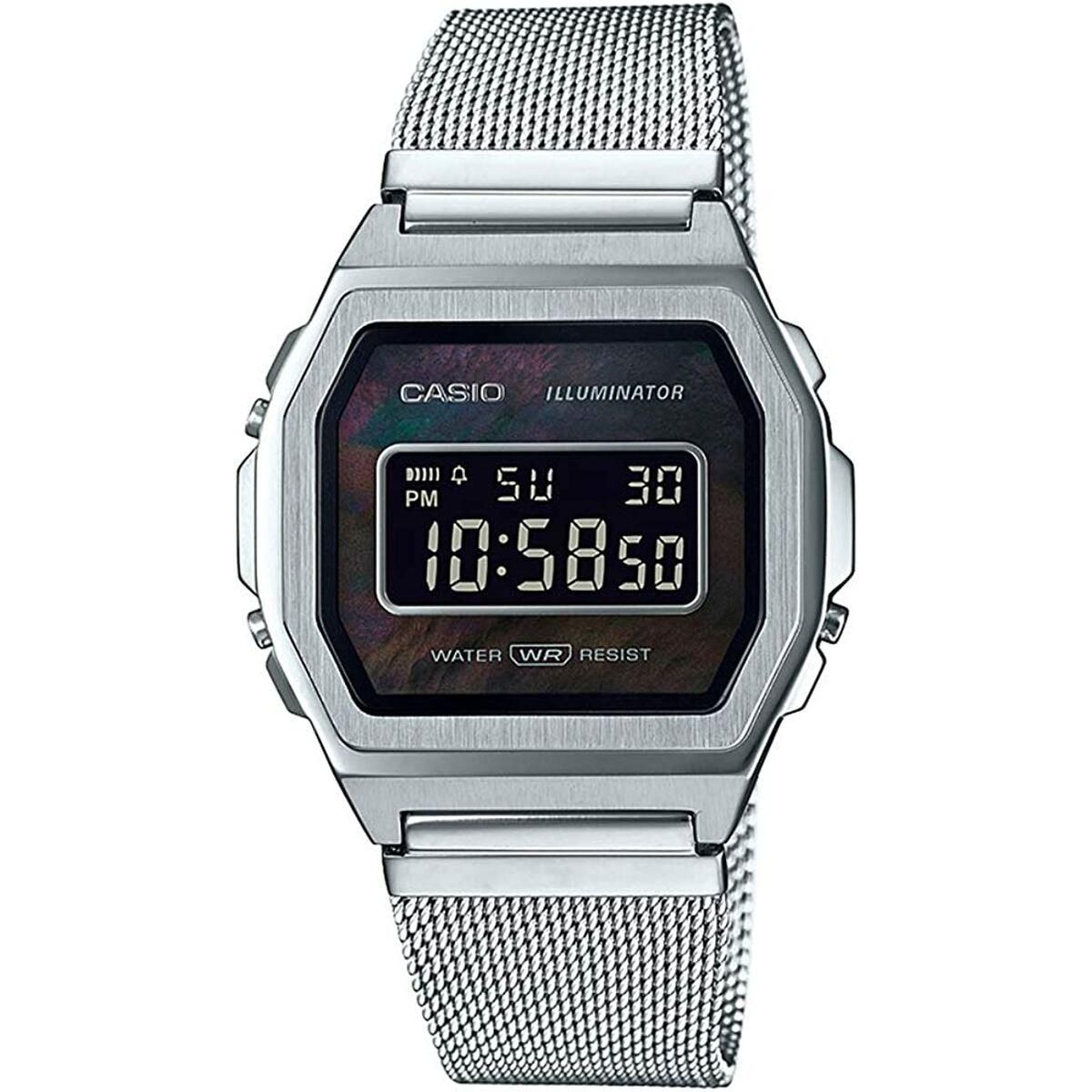 Herreur Casio A1000M-1BEF Sort Sølvfarvet