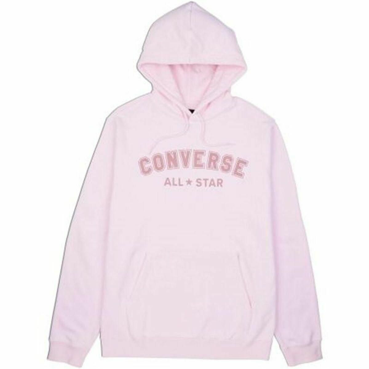 Unisex Hættetrøje Converse Classic Fit All Star Single Screen Pink 2XS