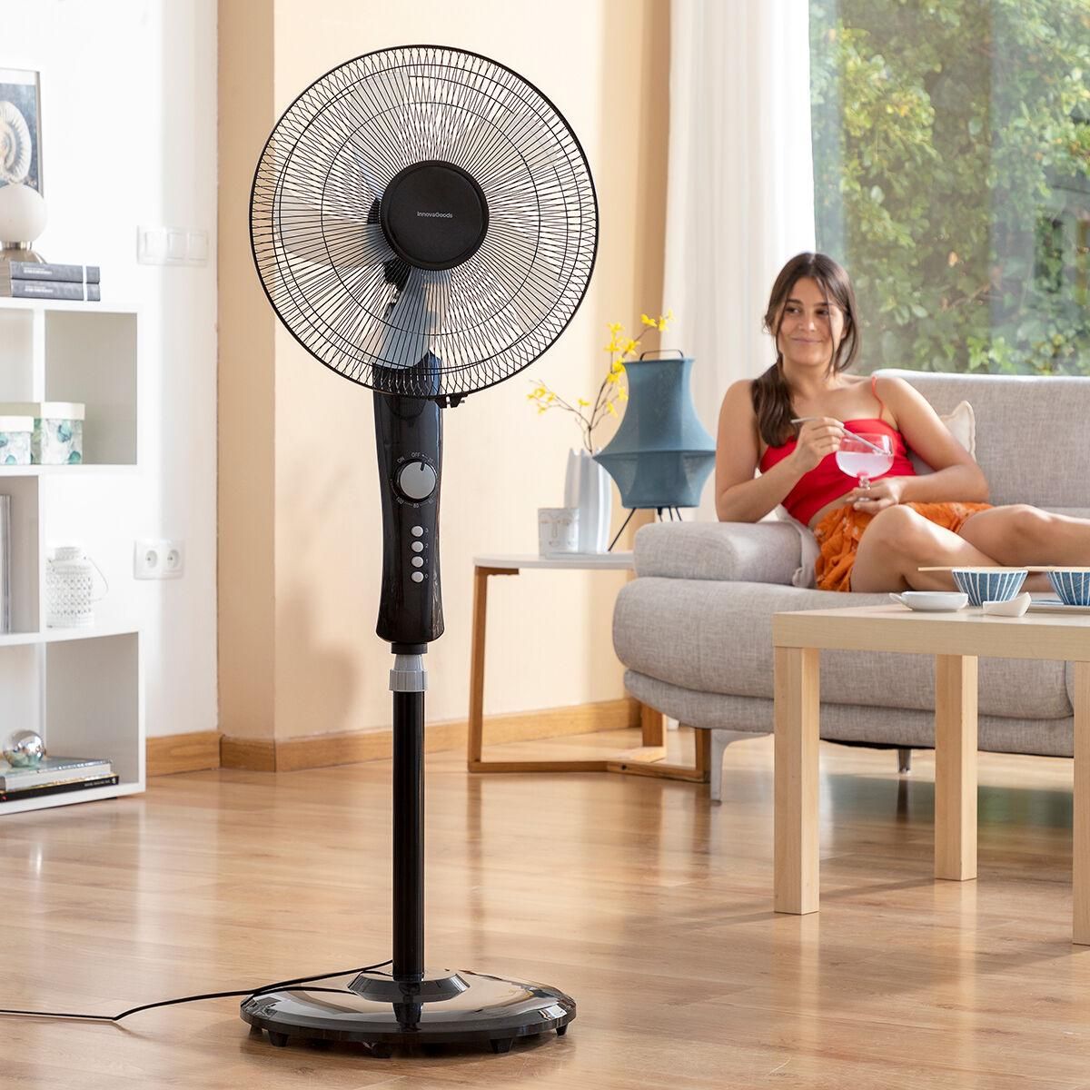 Fritstående ventilator Breezinn Sort 45 W