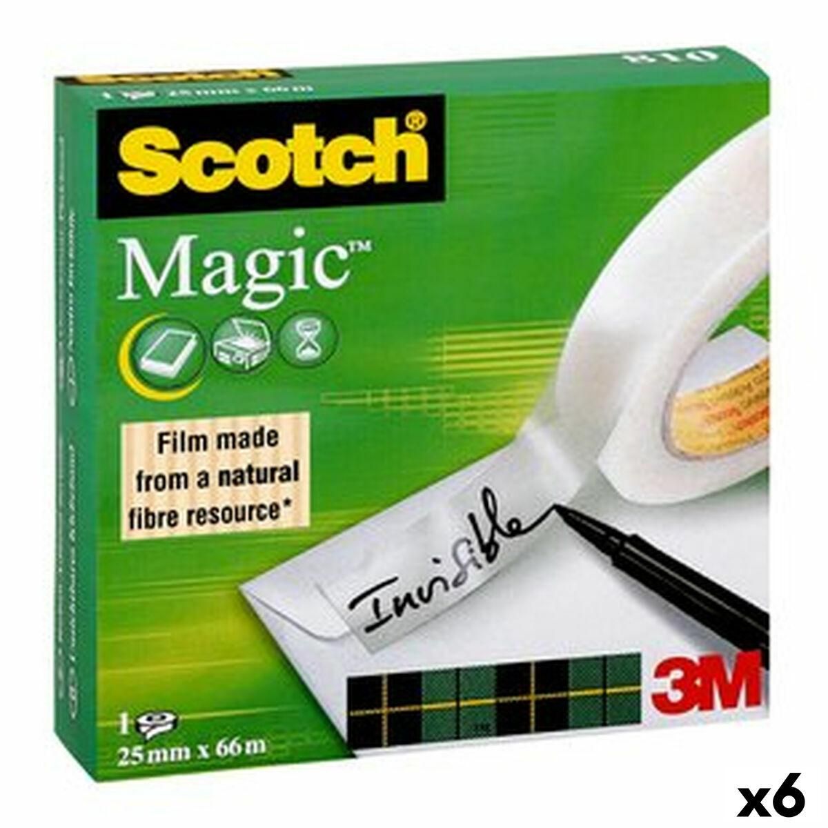 Selvklæbende bånd Scotch Magic 810 Gennemsigtig 25 mm x 66 m (9 enheder)