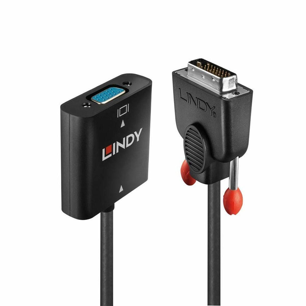 DVI-D til VGA-adapter LINDY 38189 Sort