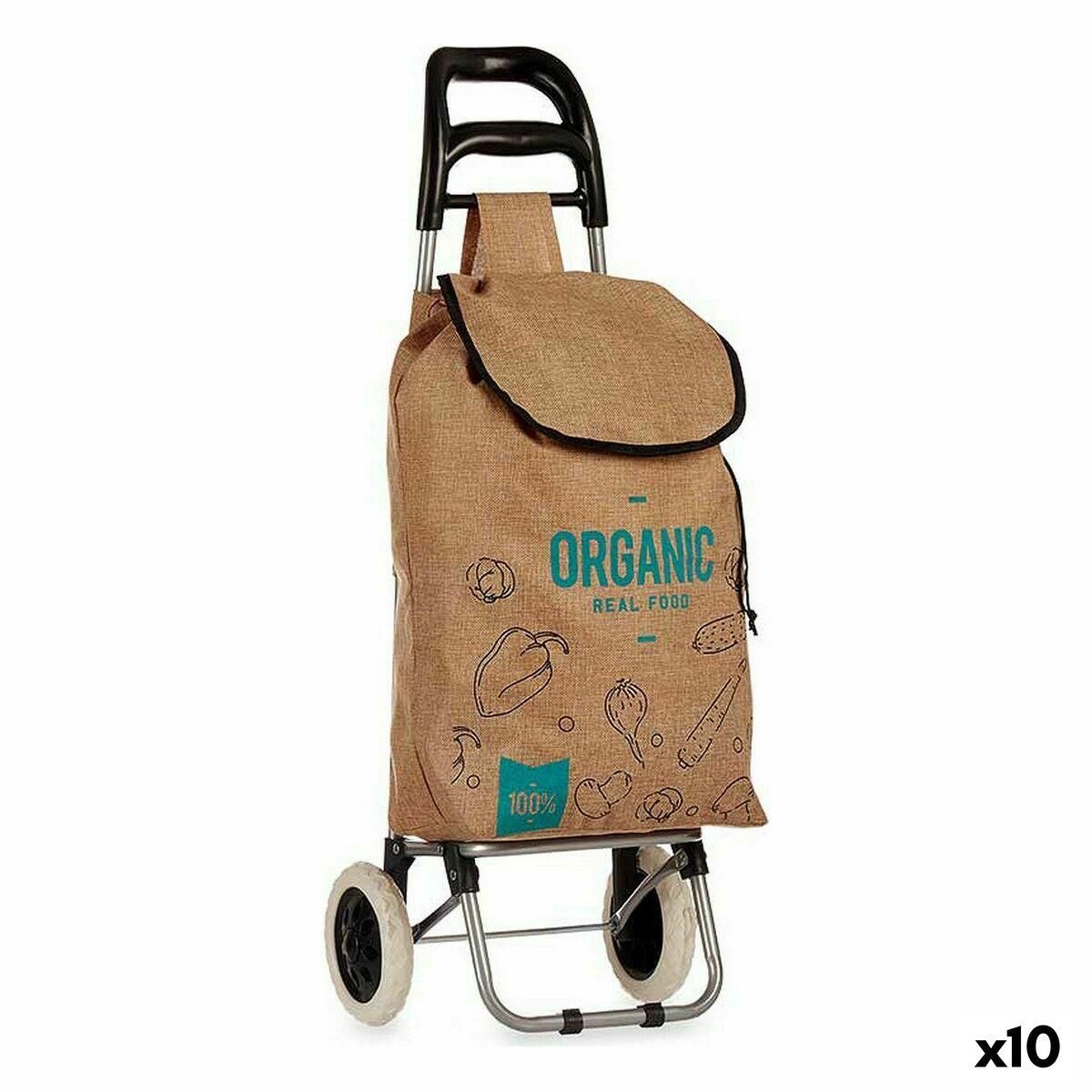 Indkøbsvogn Organic Brun 3,3 L 36 x 95 x 35 cm (10 enheder)