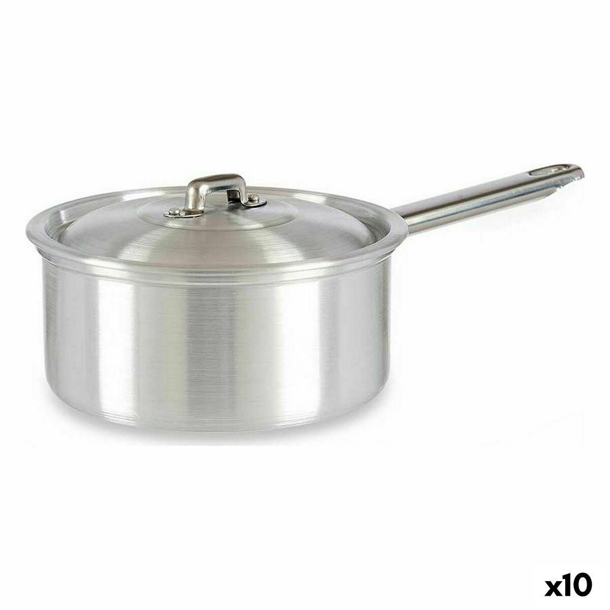 Kasserolle med låg Ø 16 cm Sølvfarvet Aluminium 1,5 L (10 enheder)