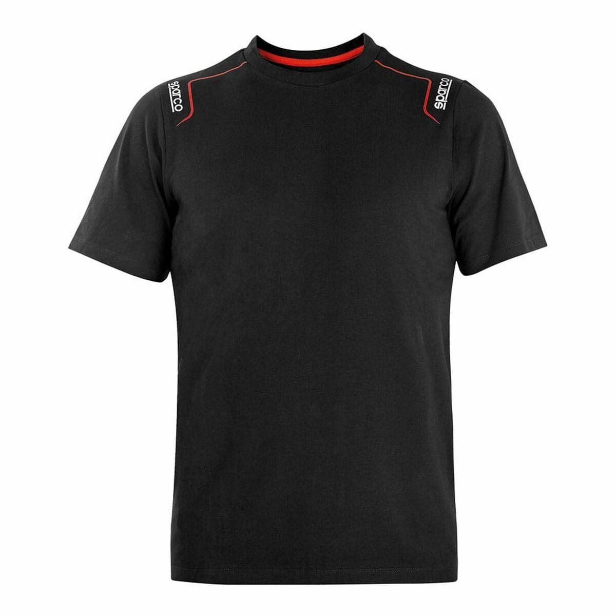 Kortærmet T-shirt Sparco Tech Stretch Trenton Sort XL