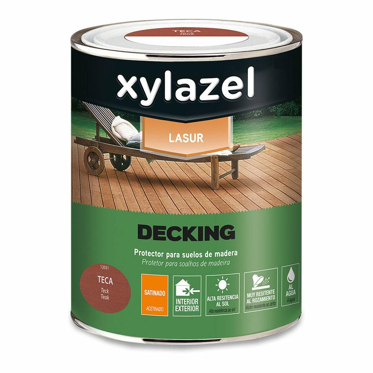 Beskyttende Olie Xylazel Decking Teak 750 ml Satin finish