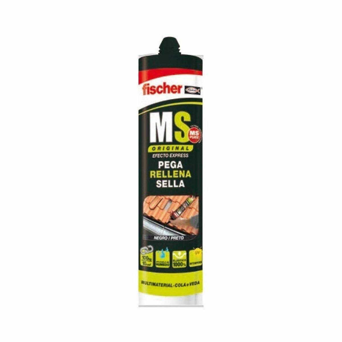 Forsegler/klæbemiddel Fischer Ms Sort 290 ml