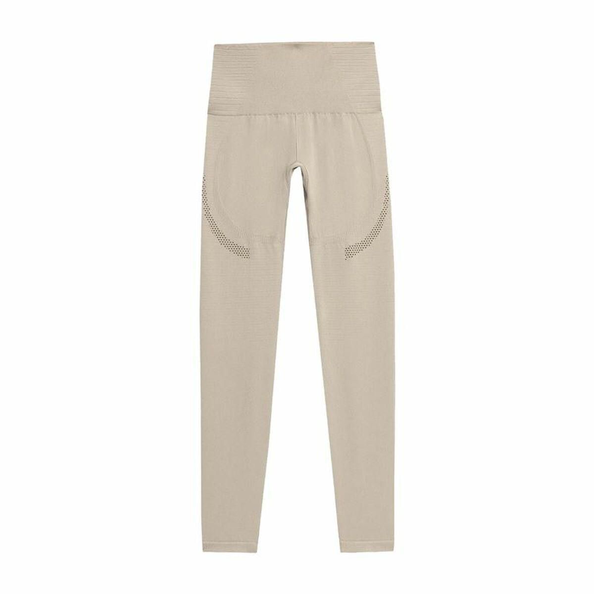 Sport leggings til kvinder 4F Functional SPDF012 Beige M/L