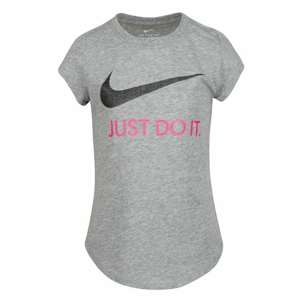 Børne Kortærmet T-shirt Nike Swoosh JDI Grå 7 år