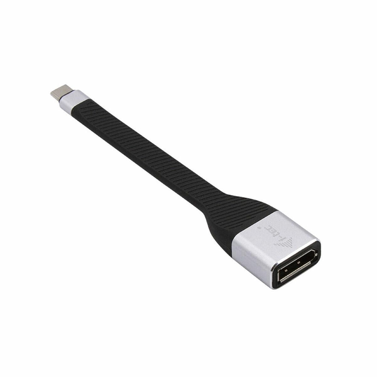 USB C til DisplayPort-adapter i-Tec C31FLATDP60HZ Sort