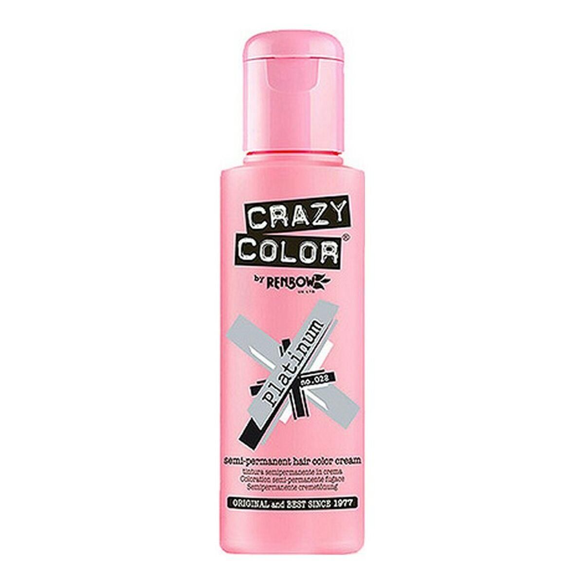 Halvpermanent farvning Platinium Crazy Color Nº 028 (100 ml)