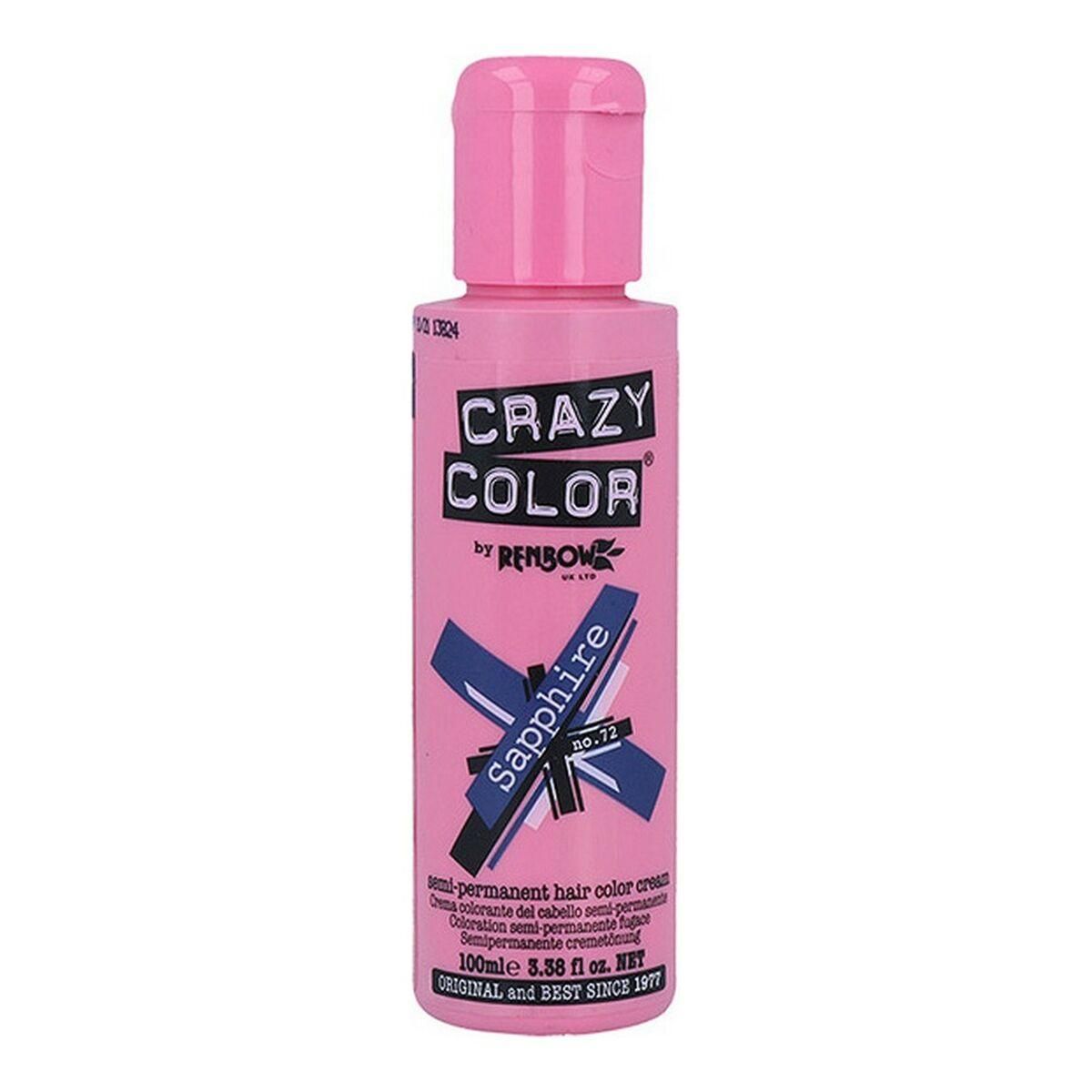 Halvpermanent farvning Safiro Crazy Color Nº 72 (100 ml)