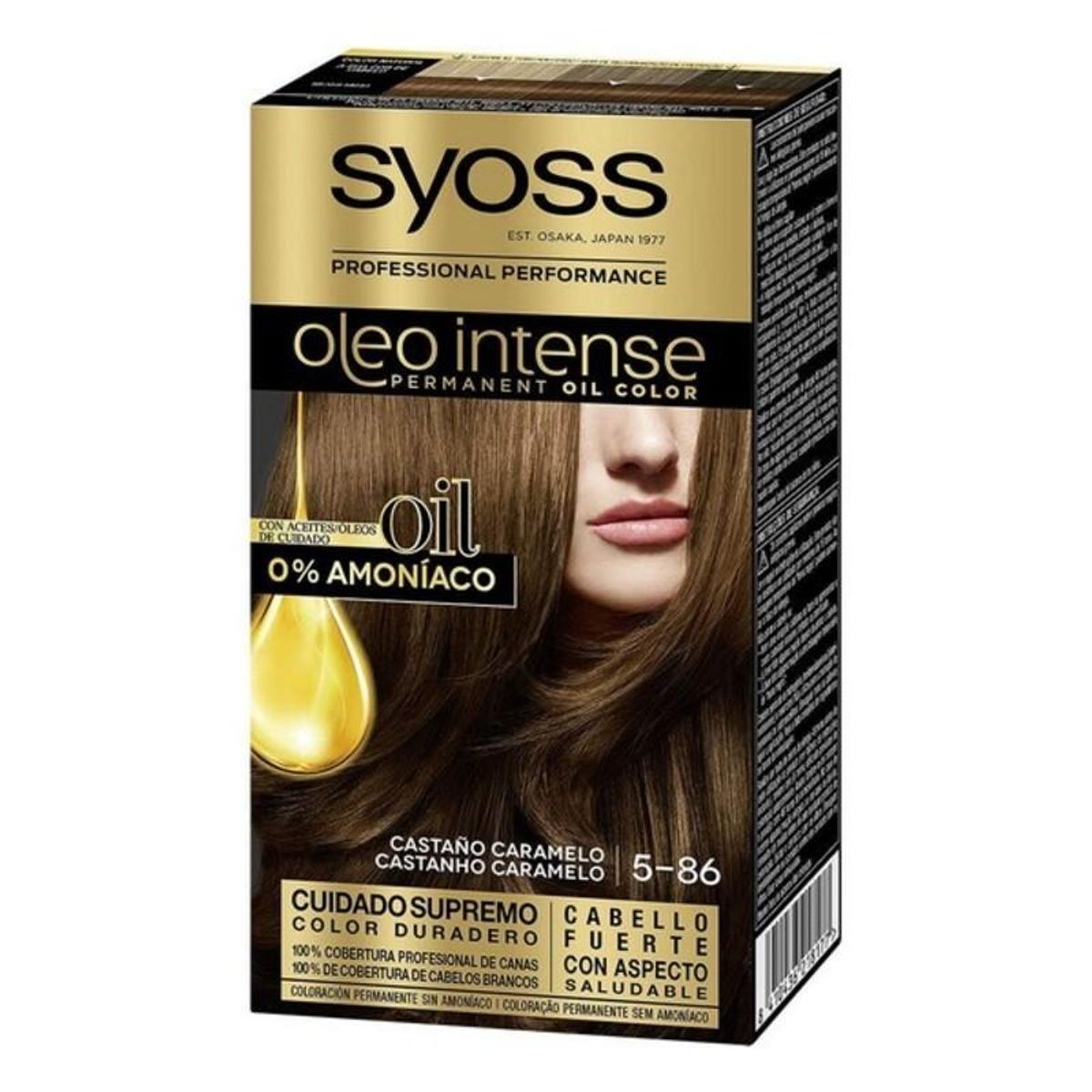 Permanent Farve Syoss Olio Intense Uden ammoniak Nº 5,86 Kastanje Karamel