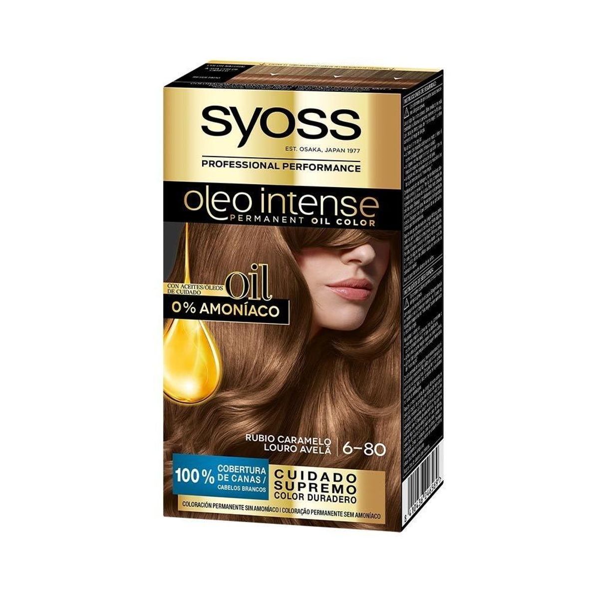 Permanent Farve Syoss Olio Intense Uden ammoniak Nº 6,80 Karamel Blond