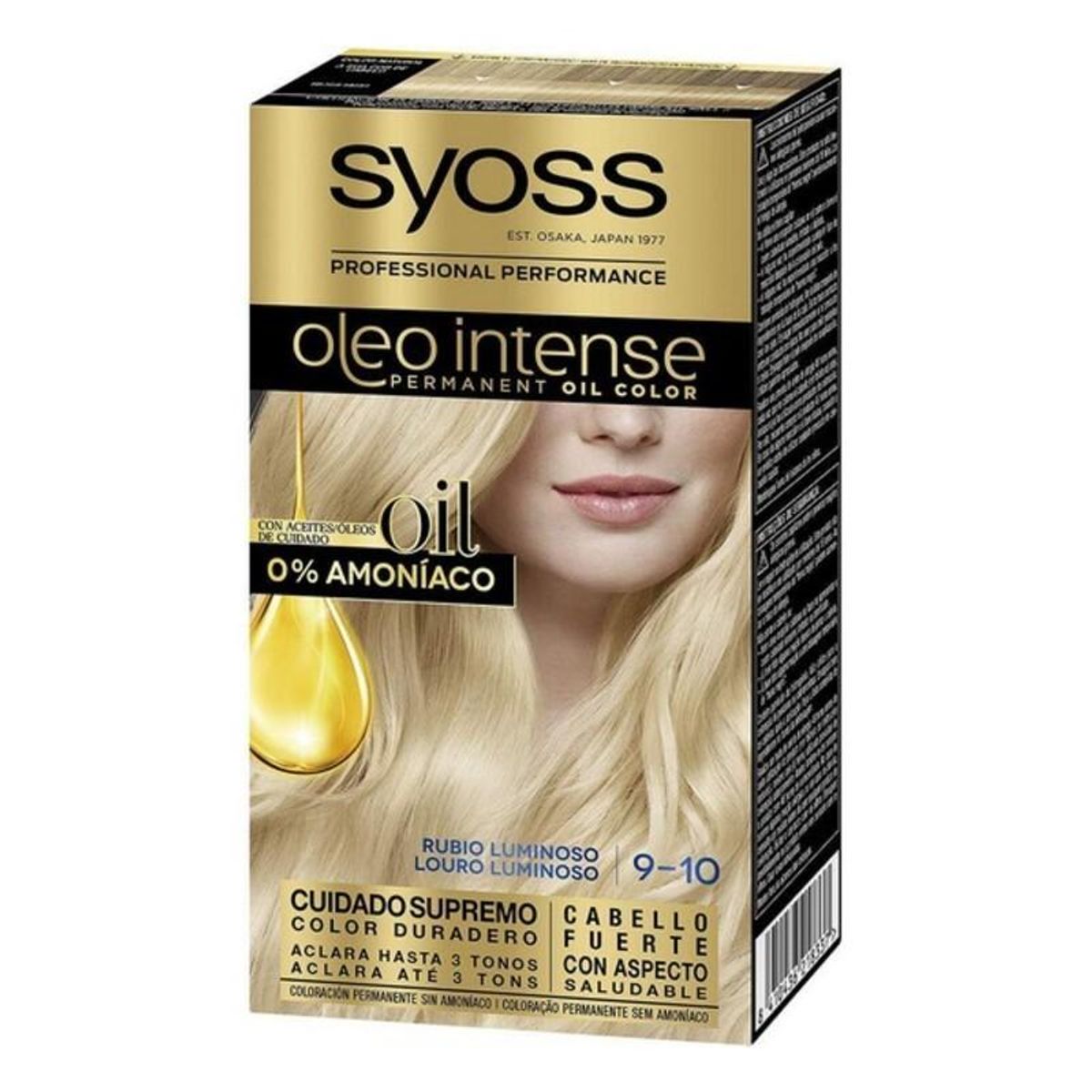 Permanent Farve Syoss Olio Intense Uden ammoniak Nº 9,10 Lys Blond