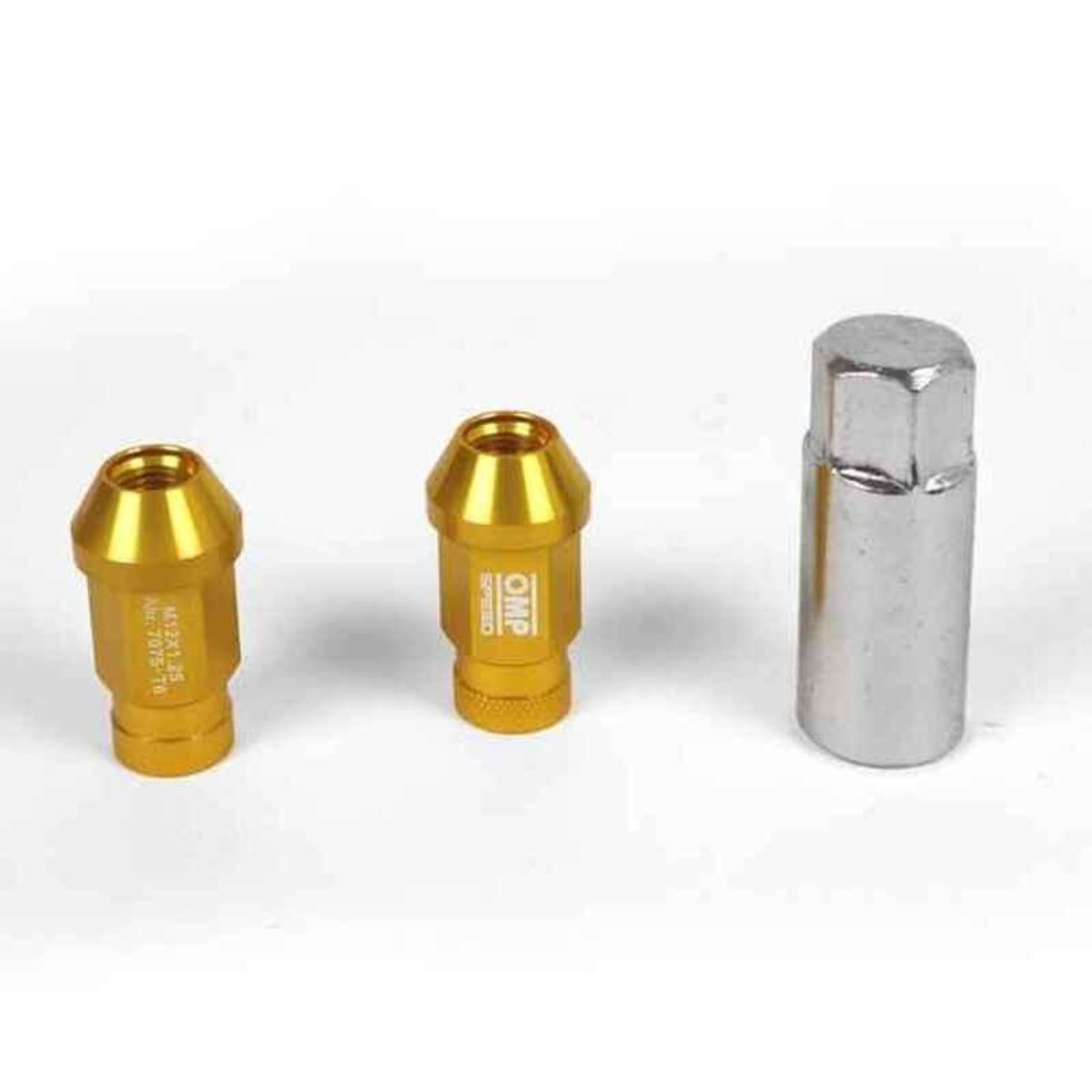 Set Møtrikker OMP 7075 40 mm M14 x 1,50 20 uds Guld